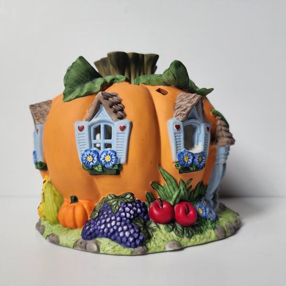 Partylite Harvest Pumpkin Tea Light House - P7316 Retired Halloween Decor - Picture 5 of 8